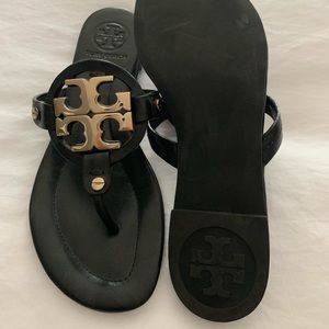 Tory Burch Miller Metal Logo Sandal - Leather